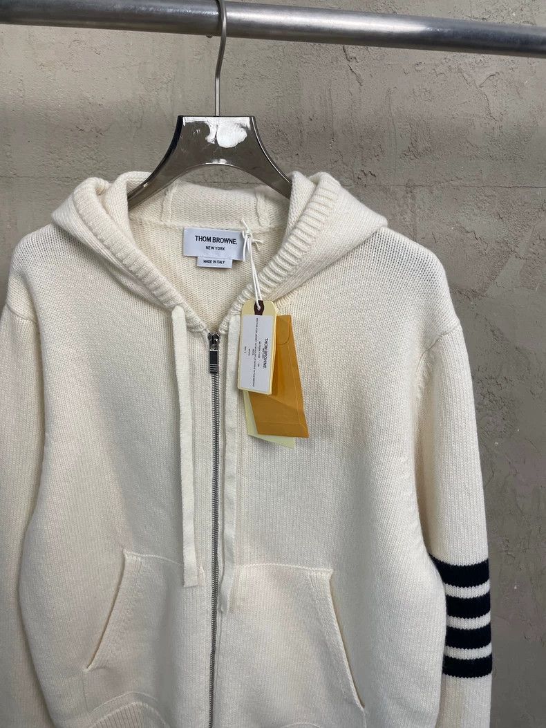 Thom Browne Thom Browne Milk White Zip Hoodie- dmc Size US M / EU 48-50 / 2 - 3 Thumbnail