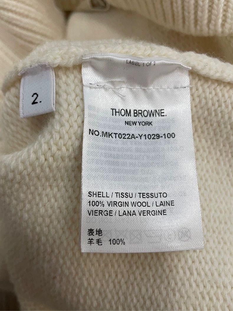Thom Browne Thom Browne Milk White Zip Hoodie- dmc Size US M / EU 48-50 / 2 - 5 Thumbnail