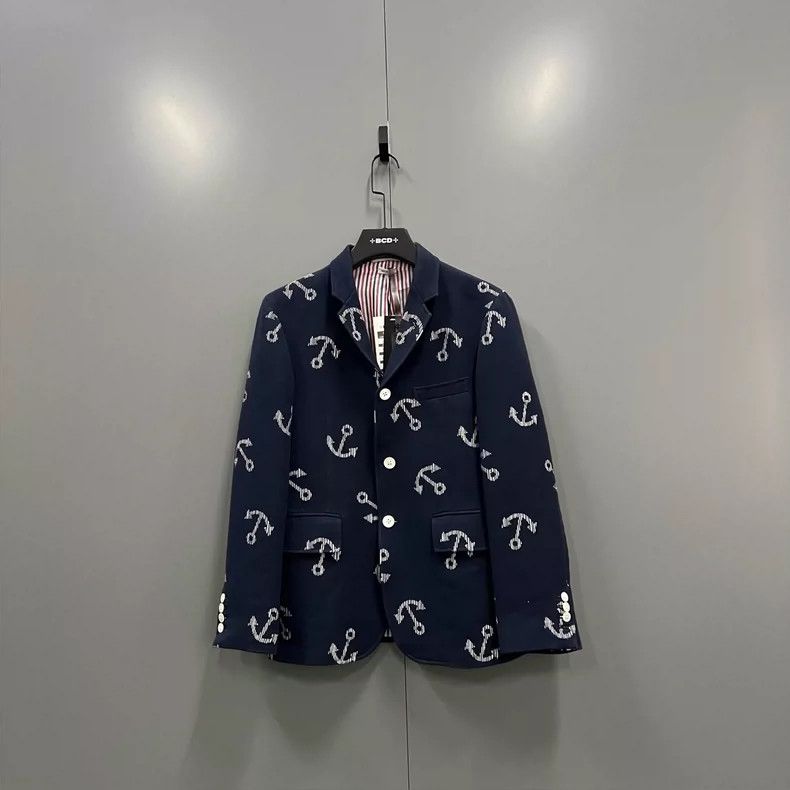 Thom Browne Thom Browne Anchor Print Blazer- dmc Size US L / EU 52-54 / 3 - 3 Thumbnail