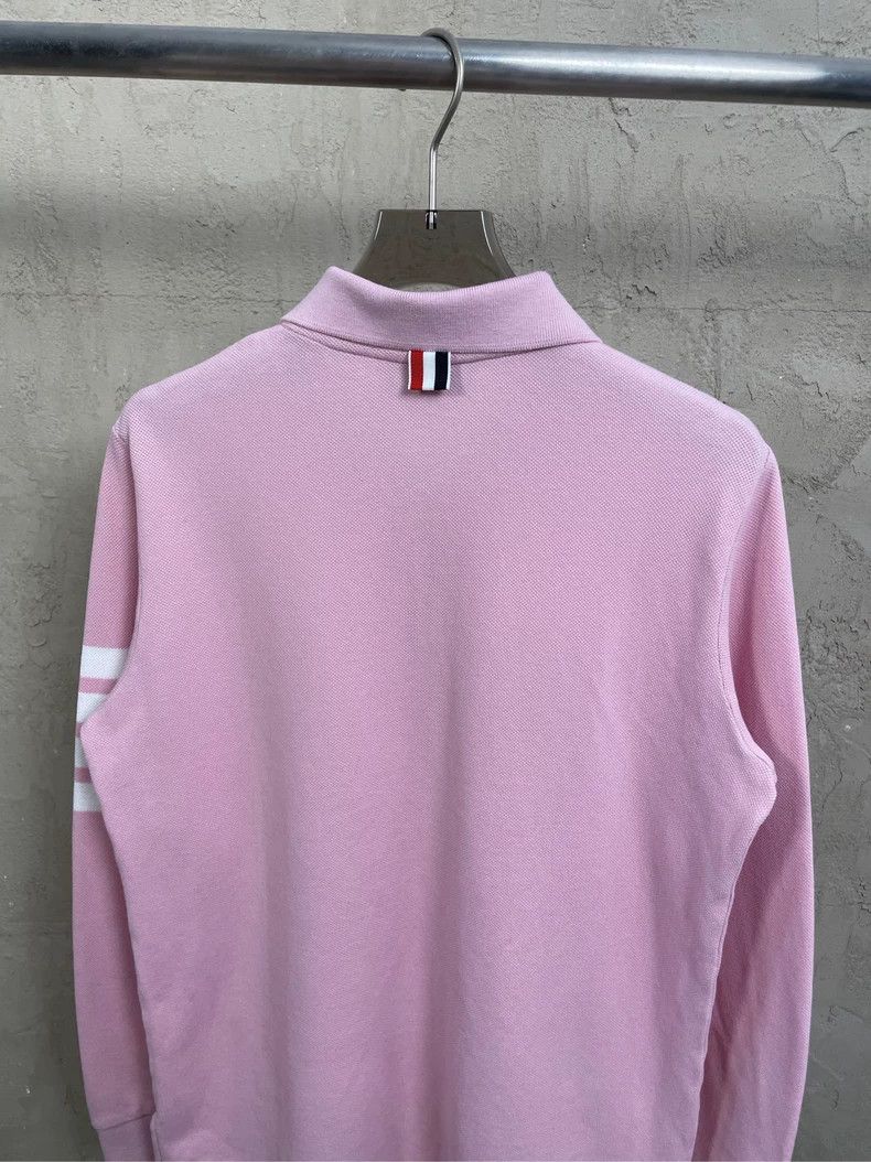 Thom Browne Thom Browne Pink Polo Long Sleeve Shirt- dmc Size US M / EU 48-50 / 2 - 4 Thumbnail