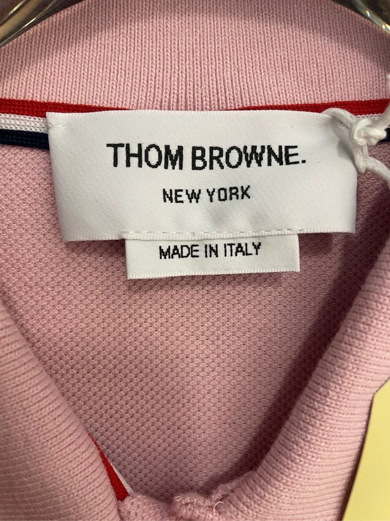 Thom Browne Thom Browne Pink Polo Long Sleeve Shirt- dmc Size US M / EU 48-50 / 2 - 7 Thumbnail