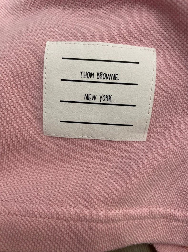 Thom Browne Thom Browne Pink Polo Long Sleeve Shirt- dmc Size US M / EU 48-50 / 2 - 5 Thumbnail
