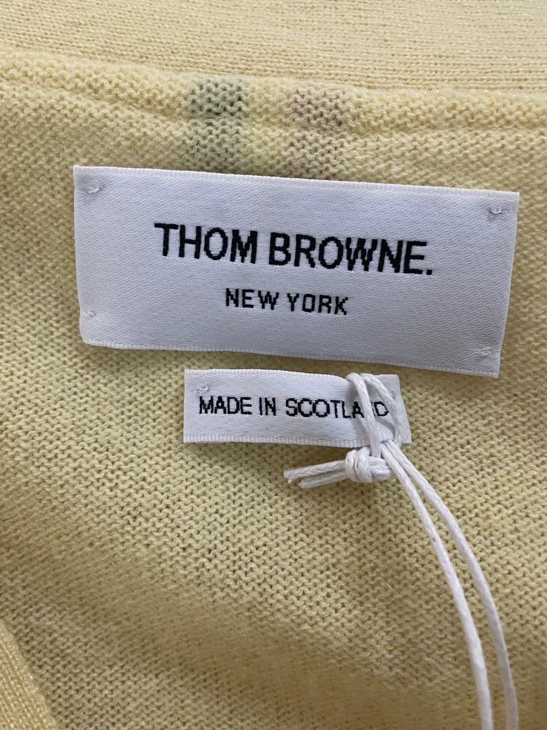 Thom Browne Thom Browne Yellow Cashmere Cardigan- dmc Size US XS / EU 42 / 0 - 5 Thumbnail