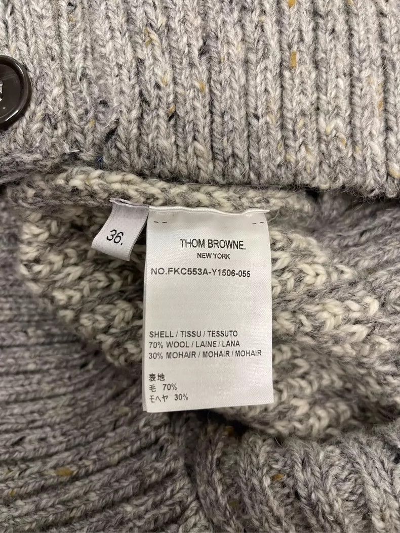 Thom Browne Thom Browne Gray Four-Stripe Cardigan- dmc Size US M / EU 48-50 / 2 - 8 Thumbnail