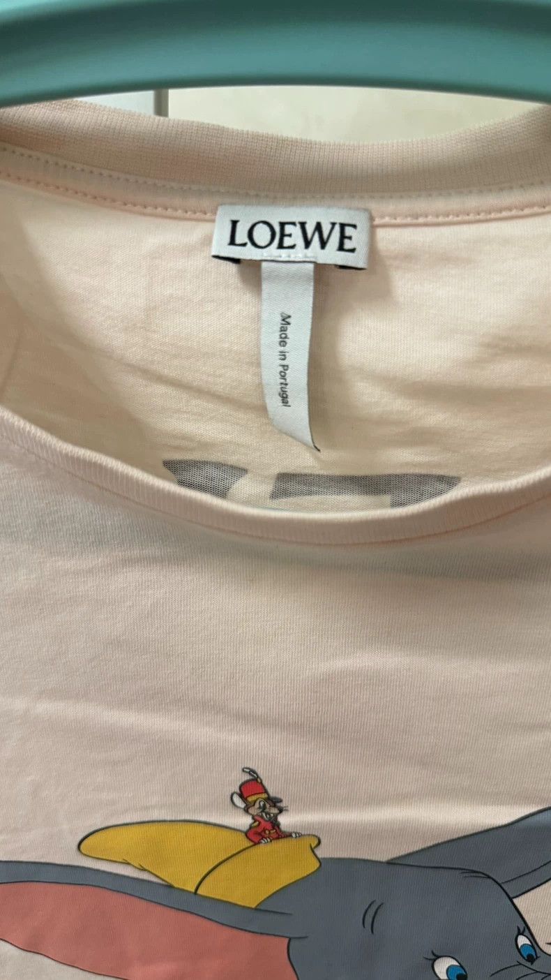 Loewe LOEWE Dumbo Print Pink T-Shirt- dmc Size US M / EU 48-50 / 2 - 2 Thumbnail