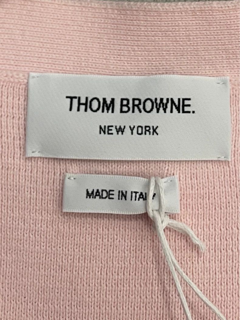 Thom Browne Thom Browne Pink Striped Knit Cardigan- dmc Size US M / EU 48-50 / 2 - 6 Thumbnail