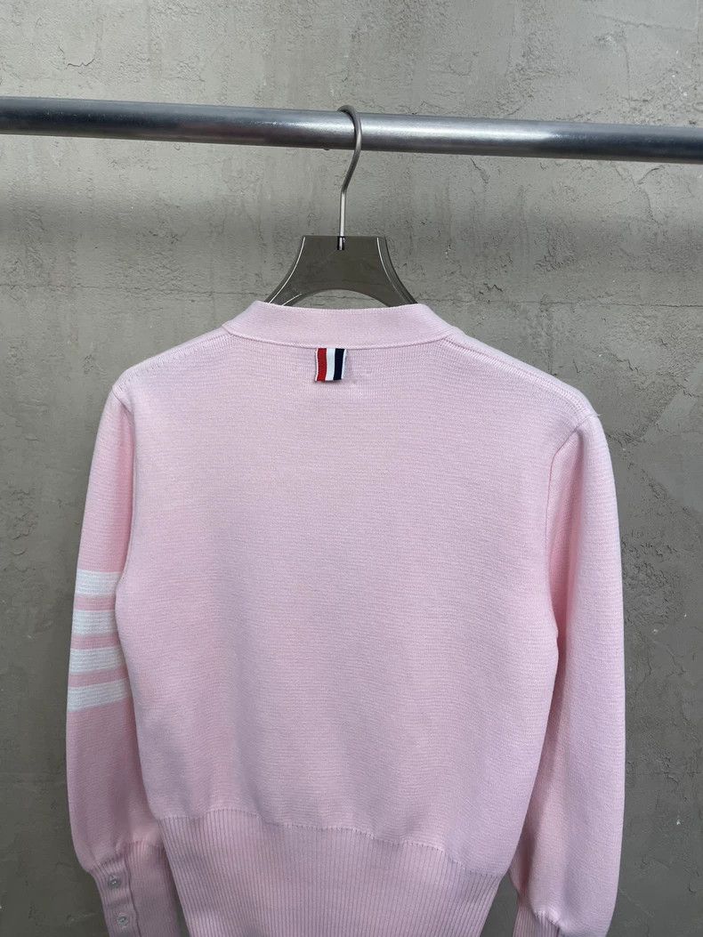 Thom Browne Thom Browne Pink Striped Knit Cardigan- dmc Size US M / EU 48-50 / 2 - 3 Thumbnail