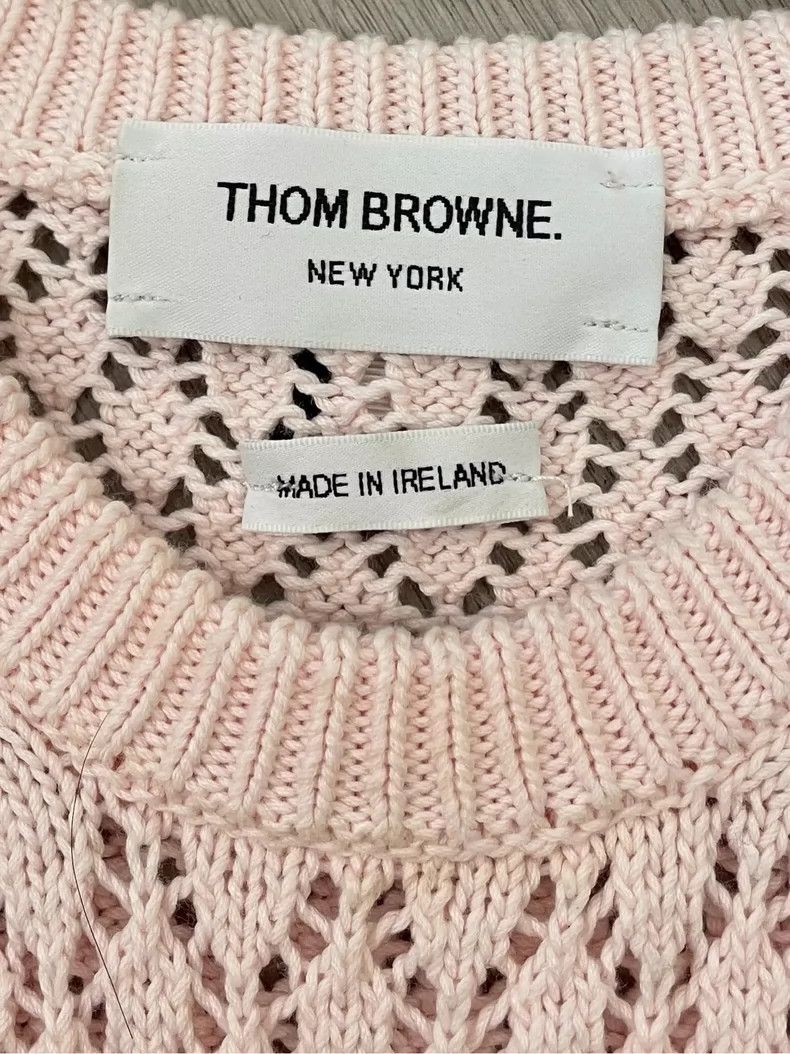 Thom Browne Thom Browne Pink Shell Knit Short Sleeve- dmc Size US M / EU 48-50 / 2 - 5 Thumbnail