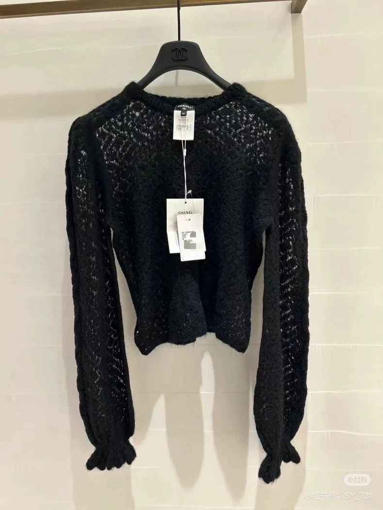 Chanel Chanel 23K Black Lantern Sleeve Knit Top- dmc Size US M / EU 48-50 / 2 - 2 Thumbnail