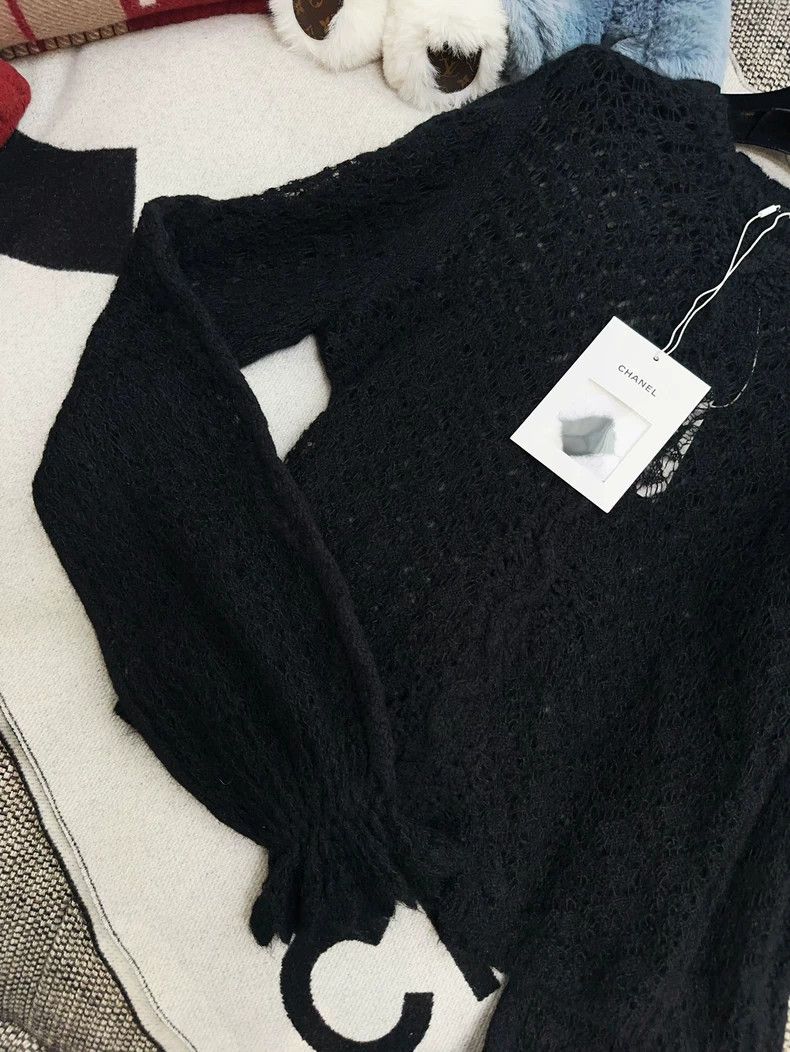 Chanel Chanel 23K Black Lantern Sleeve Knit Top- dmc Size US M / EU 48-50 / 2 - 3 Thumbnail
