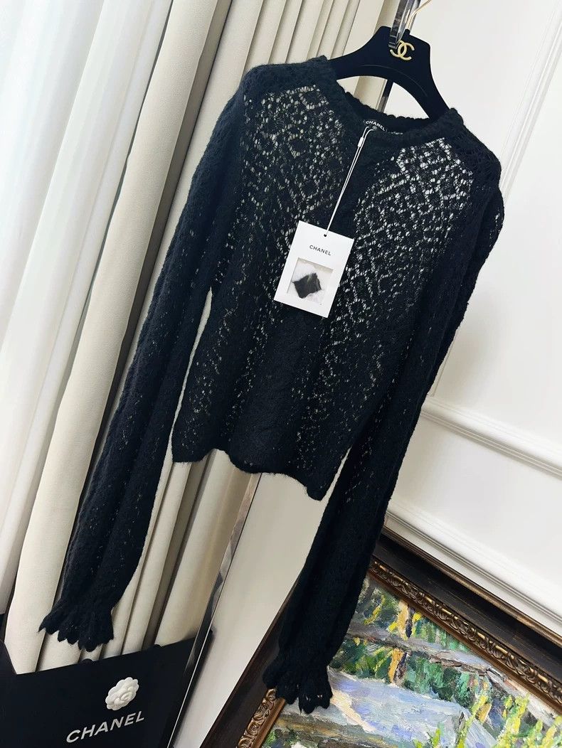 Chanel Chanel 23K Black Lantern Sleeve Knit Top- dmc Size US M / EU 48-50 / 2 - 8 Thumbnail