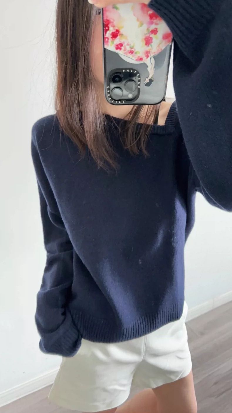 Helmut Lang Helmut Lang Shoulder Slit Leather Cord Sweater- dmc Size US M / EU 48-50 / 2 - 4 Thumbnail