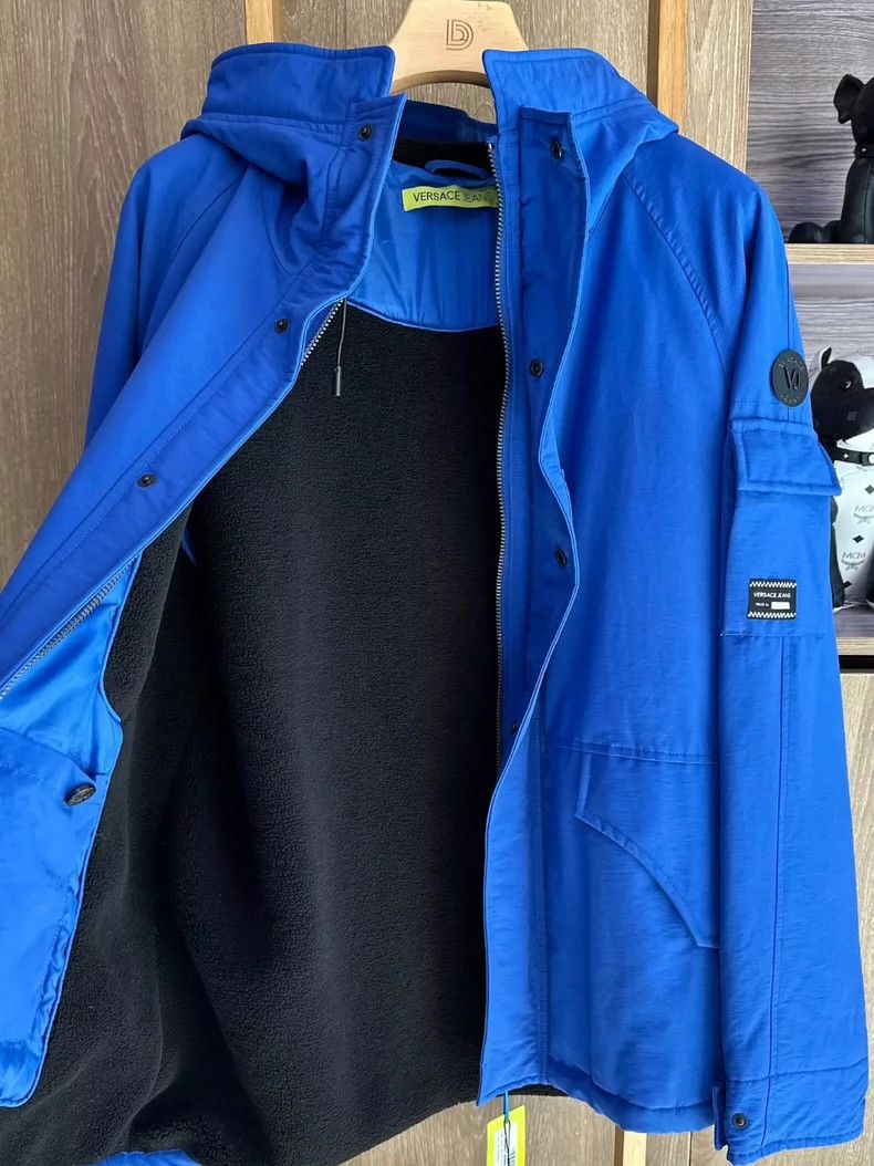 Versace VERSACE JEANS Blue Hooded Jacket- dmc Size US XL / EU 56 / 4 - 3 Thumbnail