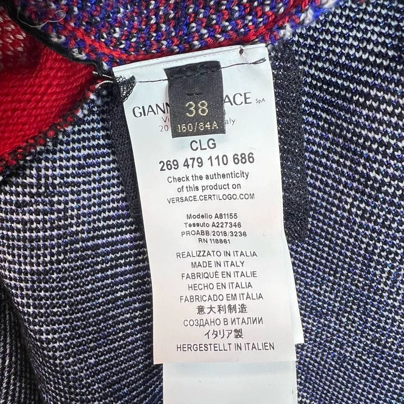 Versace VERSACE Colorblock Print Letter Trim Sweater- dmc Size US M / EU 48-50 / 2 - 4 Thumbnail