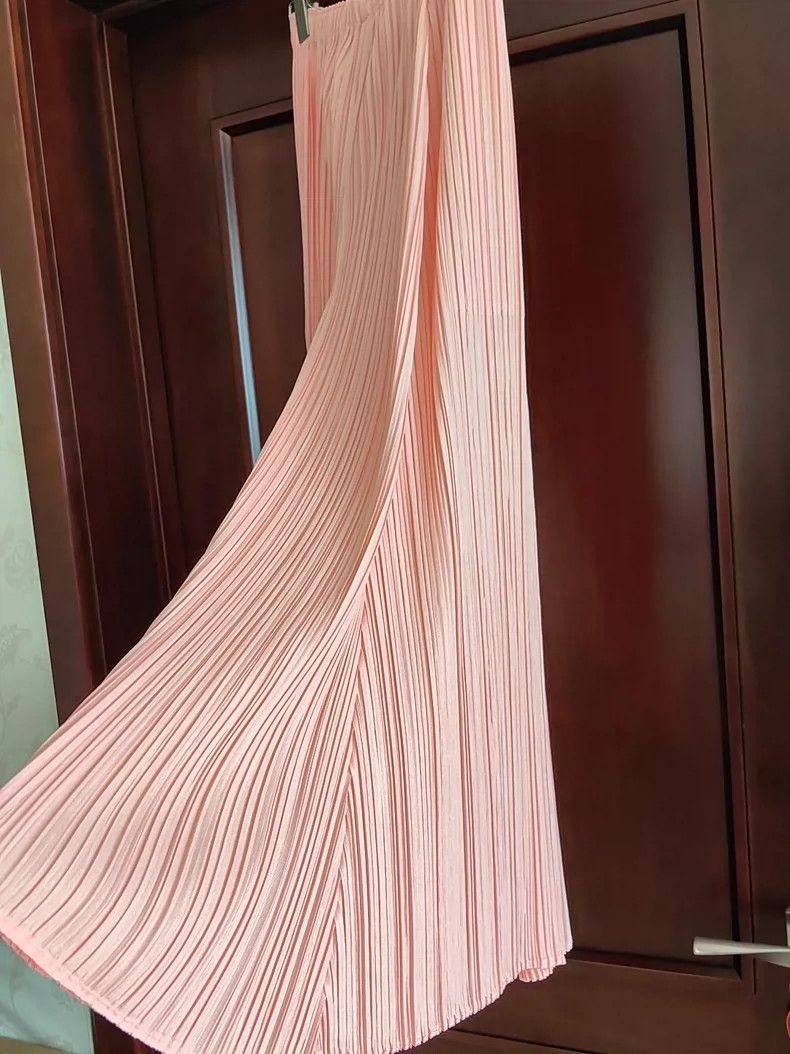 Issey Miyake Issey Miyake Pink Pleated Wide-Leg Pants- dmc Size US 30 / EU 46 - 3 Thumbnail