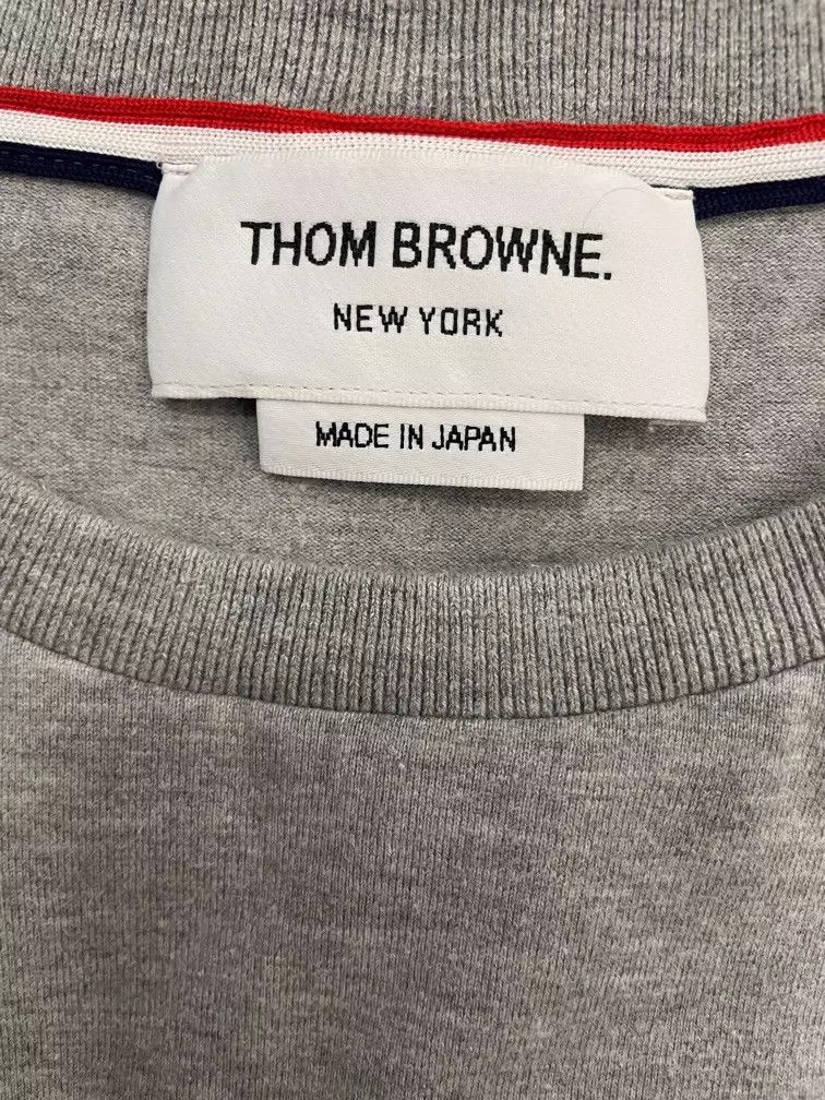 Thom Browne Thom Browne Grey Striped Long Sleeve T-shirt- dmc Size US L / EU 52-54 / 3 - 7 Thumbnail