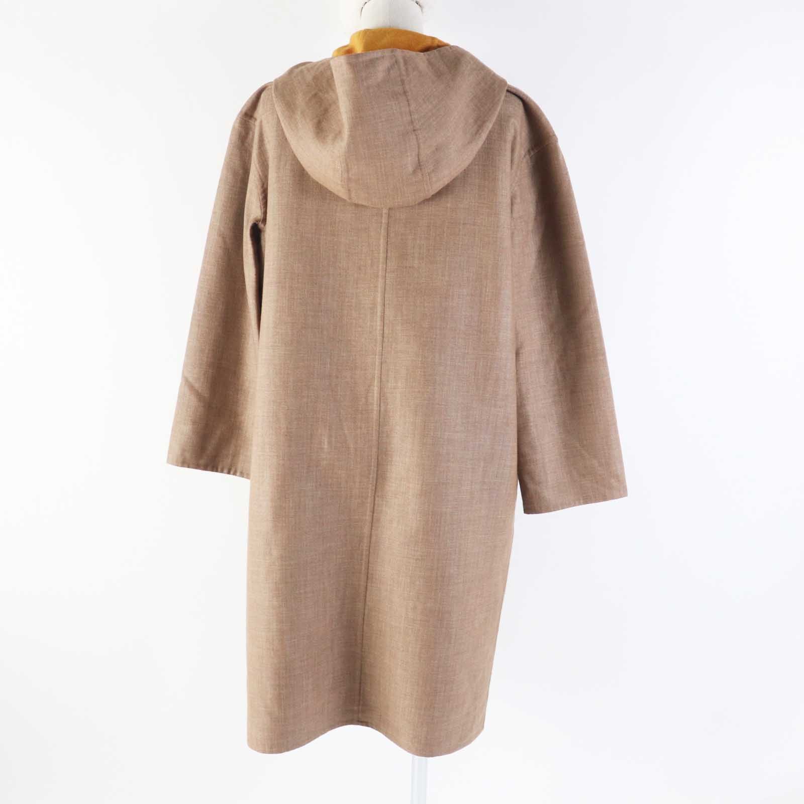 Hermes Hermes Hermes Cashmere Long Coat Leather Outerwear Size ONE SIZE - 4 Thumbnail