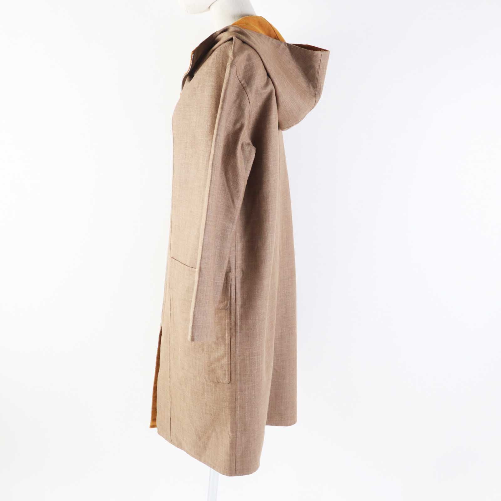 Hermes Hermes Hermes Cashmere Long Coat Leather Outerwear Size ONE SIZE - 3 Thumbnail