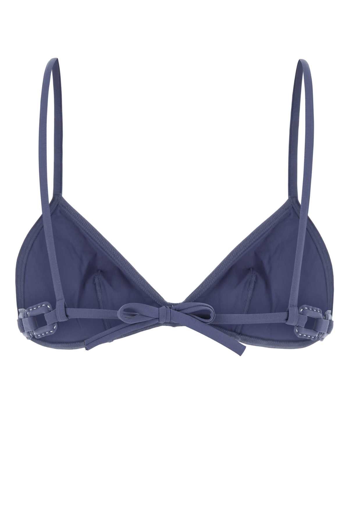 ERES Blu Stretch Nylon Tourbillon Bikini Top Size M / US 6-8 / IT 42-44 - 2 Thumbnail