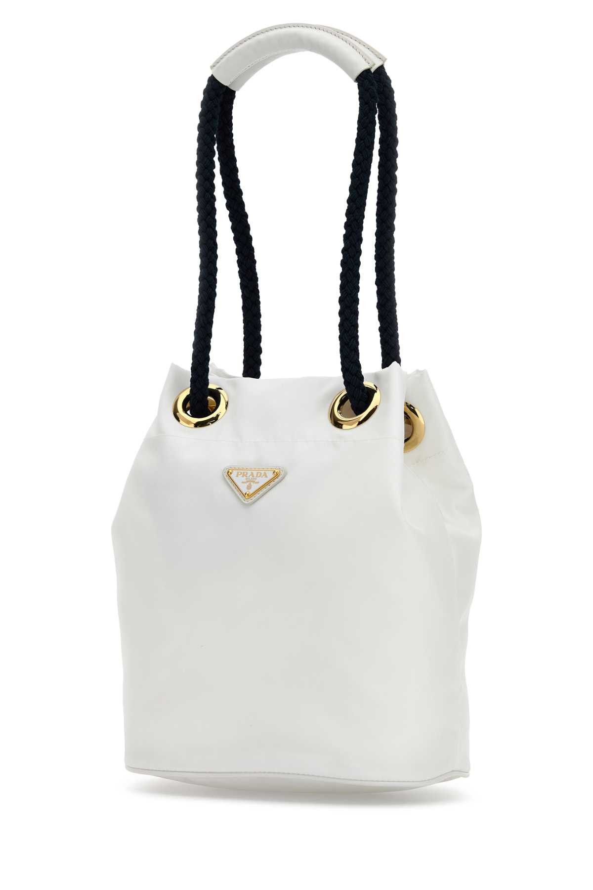 Prada White Re-Nylon Prada Mariner Bucket Bag Size ONE SIZE - 2 Thumbnail