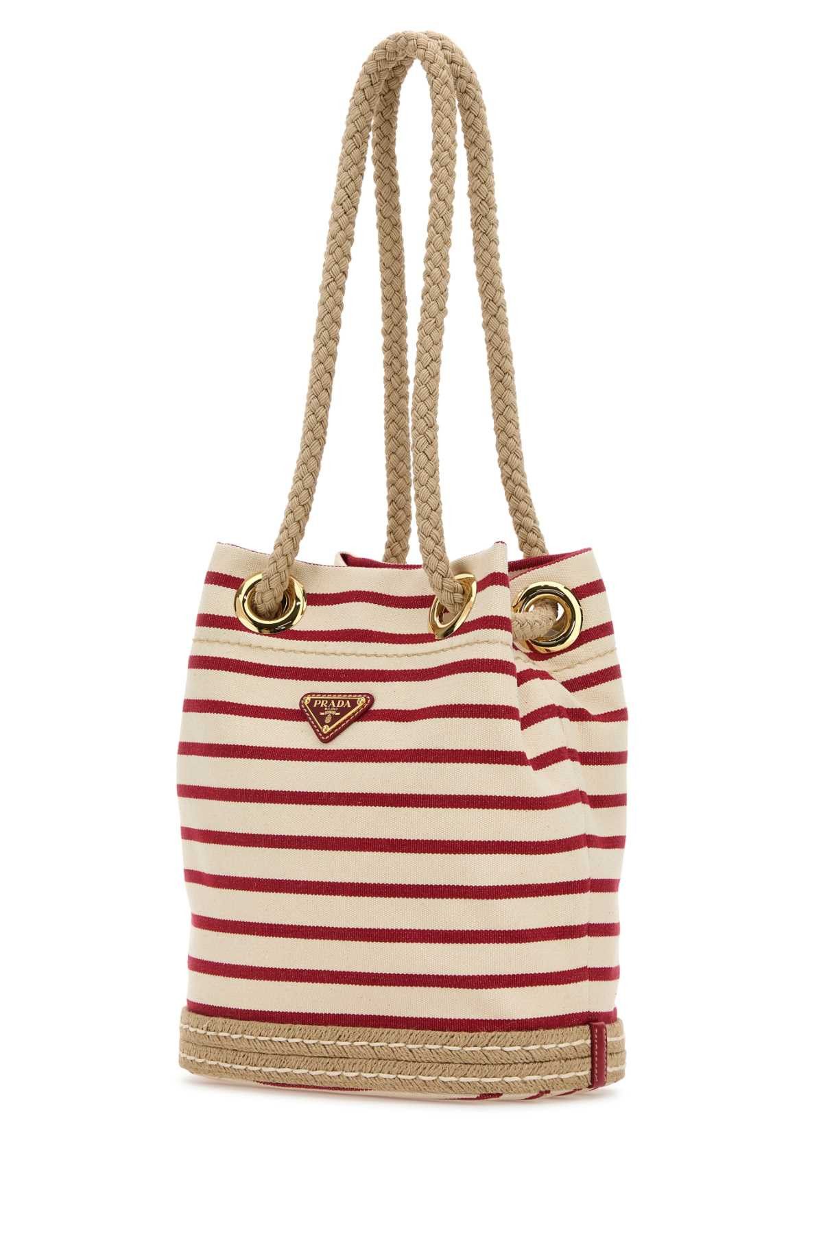 Prada Embroidered Canvas Bucket Bag Size ONE SIZE - 2 Thumbnail