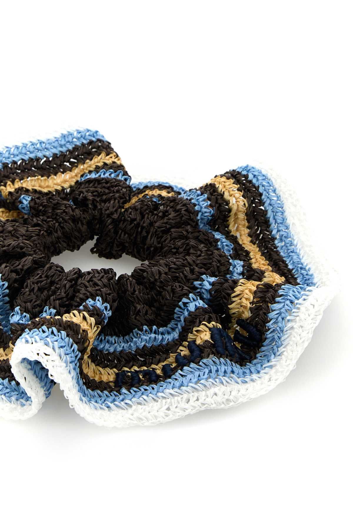 Miu Miu Embroidered Rafia Scrunchie Size ONE SIZE - 2 Thumbnail