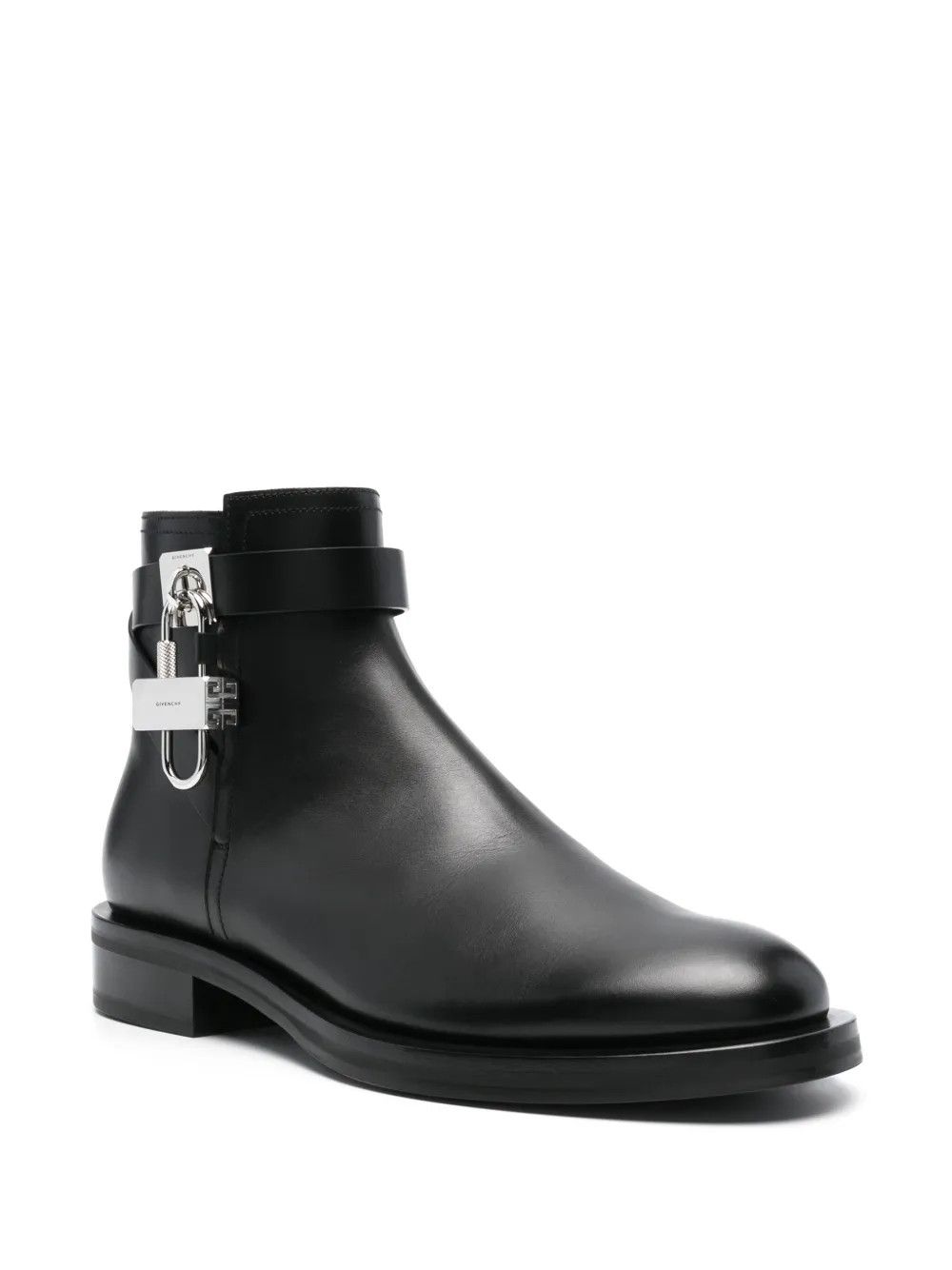 Givenchy $1.8K VALUE Givenchy Black Lock Ankle Leather Boots Size US 9 / EU 42 - 3 Thumbnail
