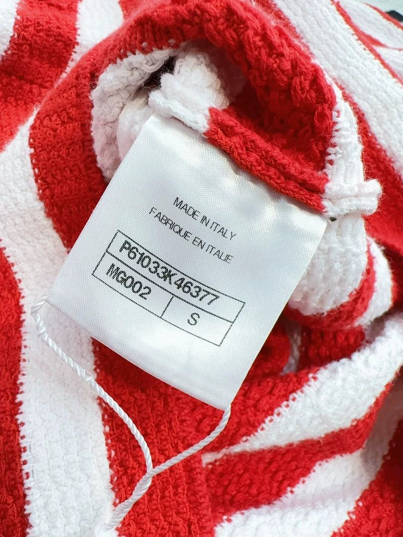 Chanel Chanel Red White Stripe Knit Long Sleeve Top- dmc Size US S / EU 44-46 / 1 - 8 Thumbnail