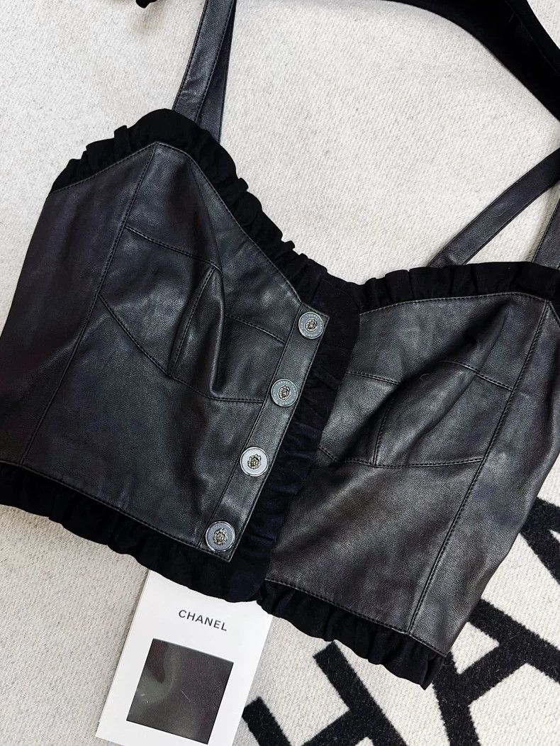 Chanel Chanel 22p Leather Sling Vest Top- dmc Size US M / EU 48-50 / 2 - 2 Thumbnail