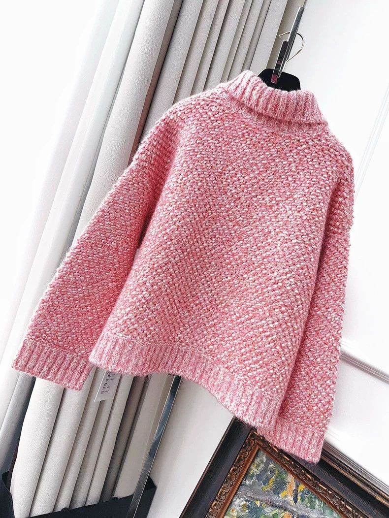 Chanel Chanel Pink Knit Jacket with Glass Buttons- dmc Size US M / EU 48-50 / 2 - 2 Thumbnail