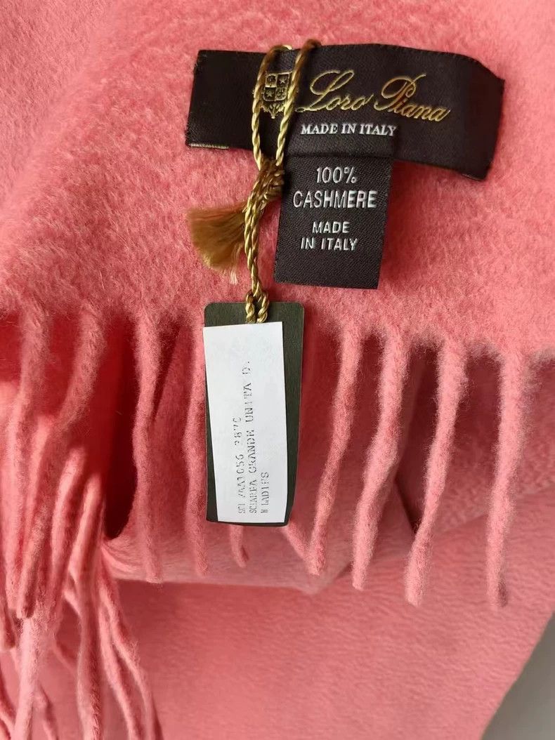 Loro Piana LP Pink Cashmere Scarf Shawl- dmc Size ONE SIZE - 2 Thumbnail