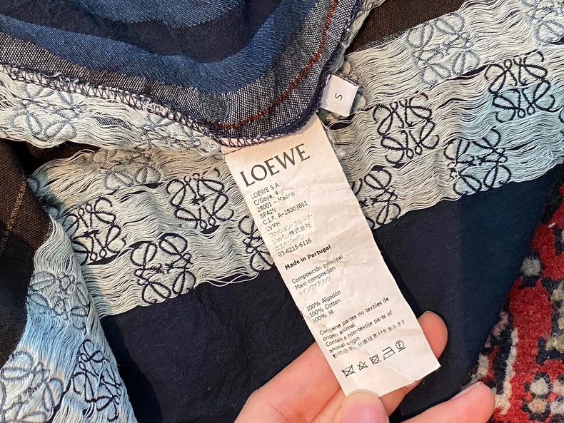 Loewe LOEWE Men's Blue Logo Print Shirt- dmc Size US S / EU 44-46 / 1 - 4 Thumbnail