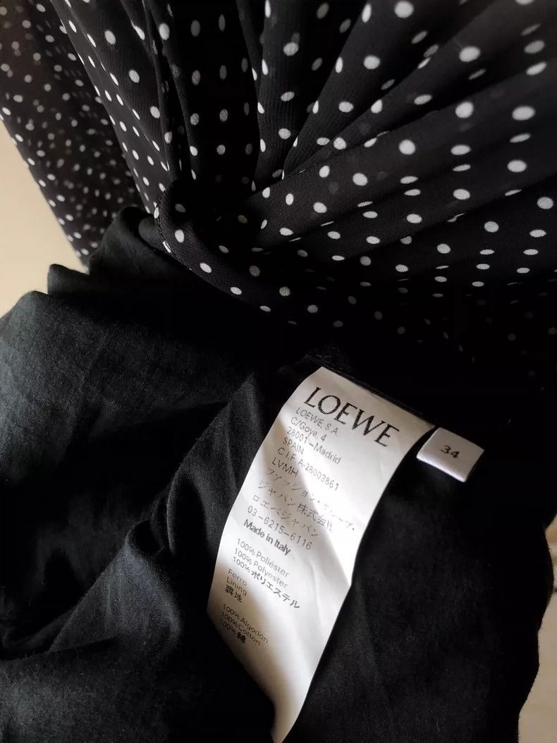 Loewe LOEWE Long Sleeve Polka Dot Dress- dmc Size US 34 / EU 50 - 8 Thumbnail