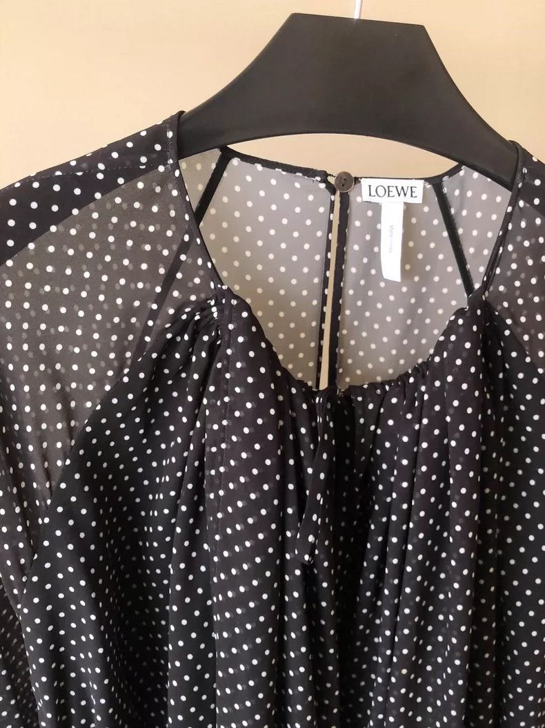 Loewe LOEWE Long Sleeve Polka Dot Dress- dmc Size US 34 / EU 50 - 5 Thumbnail