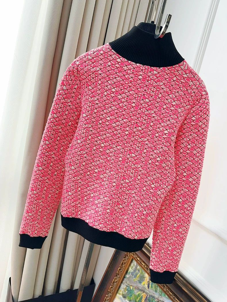 Chanel Chanel Pink Wool Zip Jacket with Logo- dmc Size US M / EU 48-50 / 2 - 2 Thumbnail