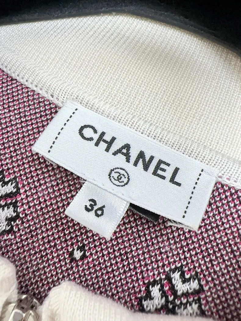 Chanel Chanel 23P Logo Clover Zip Collar Knit- dmc Size US M / EU 48-50 / 2 - 5 Thumbnail