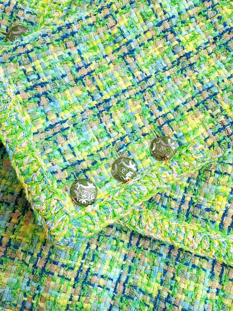 Chanel Chanel 19s Beach Green Woven Jacket- dmc Size US M / EU 48-50 / 2 - 2 Thumbnail