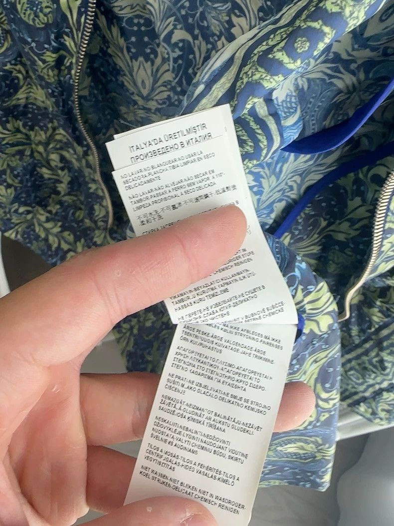 Versace Versace Collection Blue Floral Hooded Jacket- dmc Size US M / EU 48-50 / 2 - 5 Thumbnail