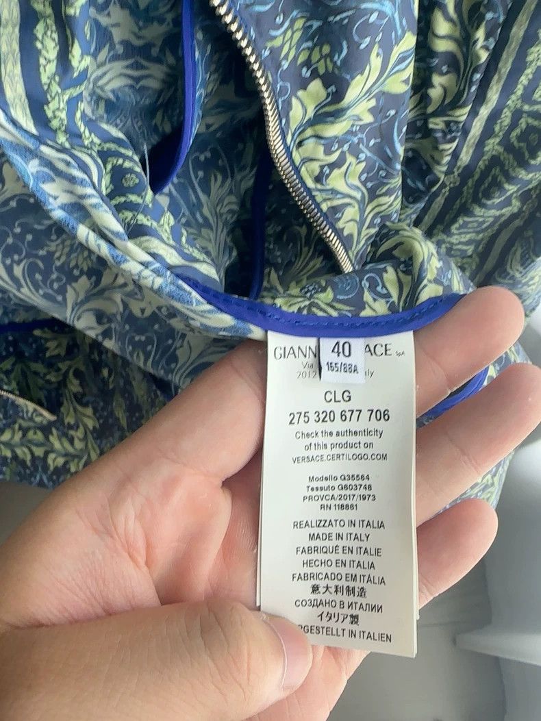 Versace Versace Collection Blue Floral Hooded Jacket- dmc Size US M / EU 48-50 / 2 - 3 Thumbnail