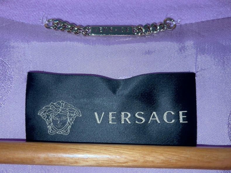 Versace Versace Purple Cashmere Long Coat- dmc Size US M / EU 48-50 / 2 - 4 Thumbnail