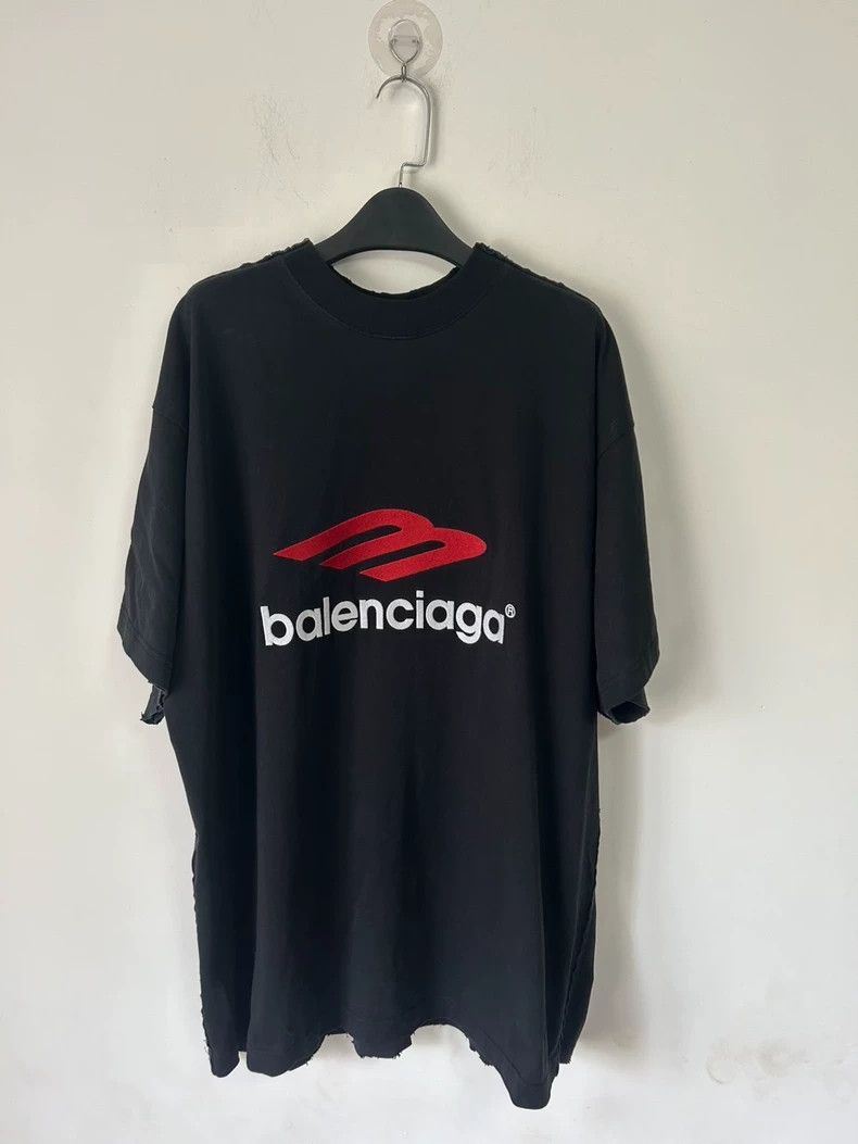 Balenciaga Balenciaga SS24 Front Back Spliced Tee- dmc Size US XS / EU 42 / 0 - 2 Thumbnail
