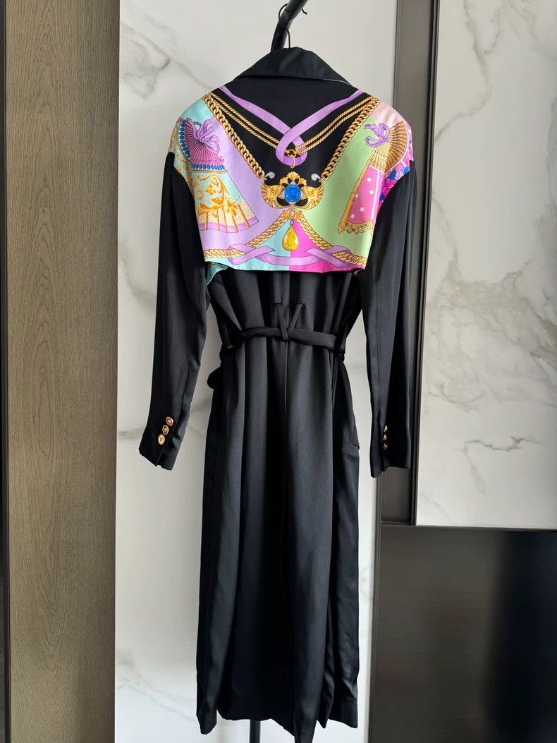 Versace Versace Black Long Trench Coat- dmc Size US M / EU 48-50 / 2 - 2 Thumbnail