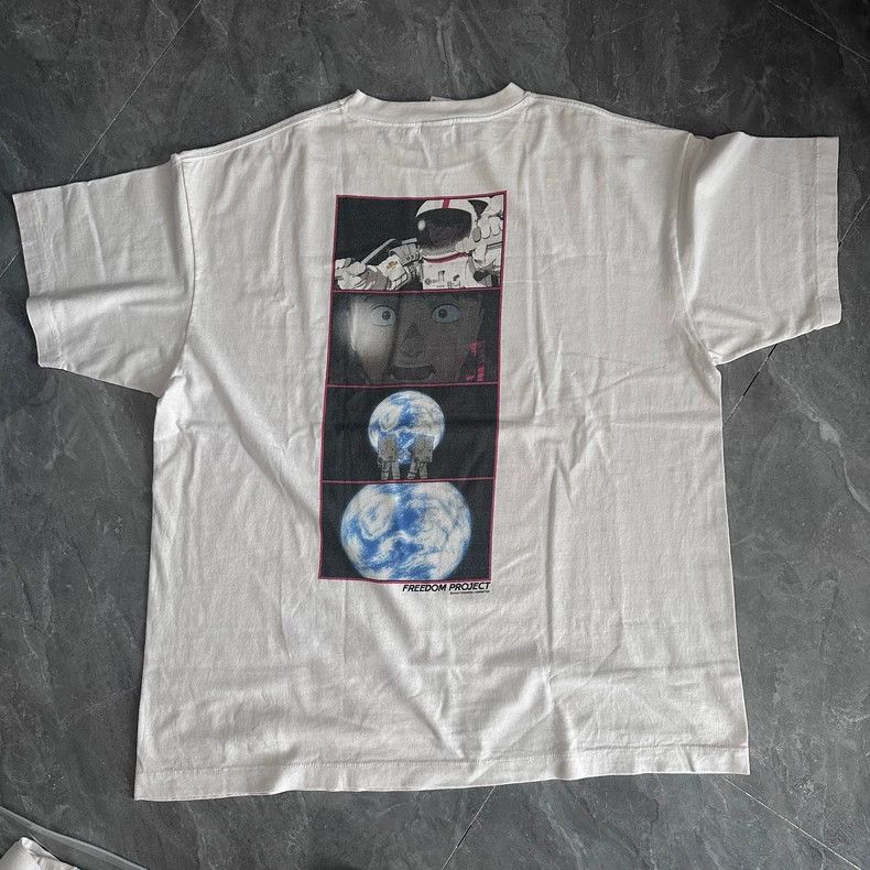 Saint Michael Saint Michael Freedom Washed White Tee- dmc Size US XXL / EU 58 / 5 - 2 Thumbnail
