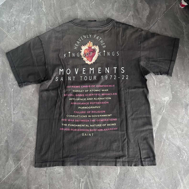 Saint Michael Saint Michael Distressed Black Short Sleeve Tee- dmc Size US M / EU 48-50 / 2 - 2 Thumbnail