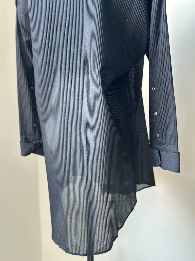 Helmut Lang Helmut Lang Black V-Neck Cotton Top- dmc Size US S / EU 44-46 / 1 - 5 Thumbnail