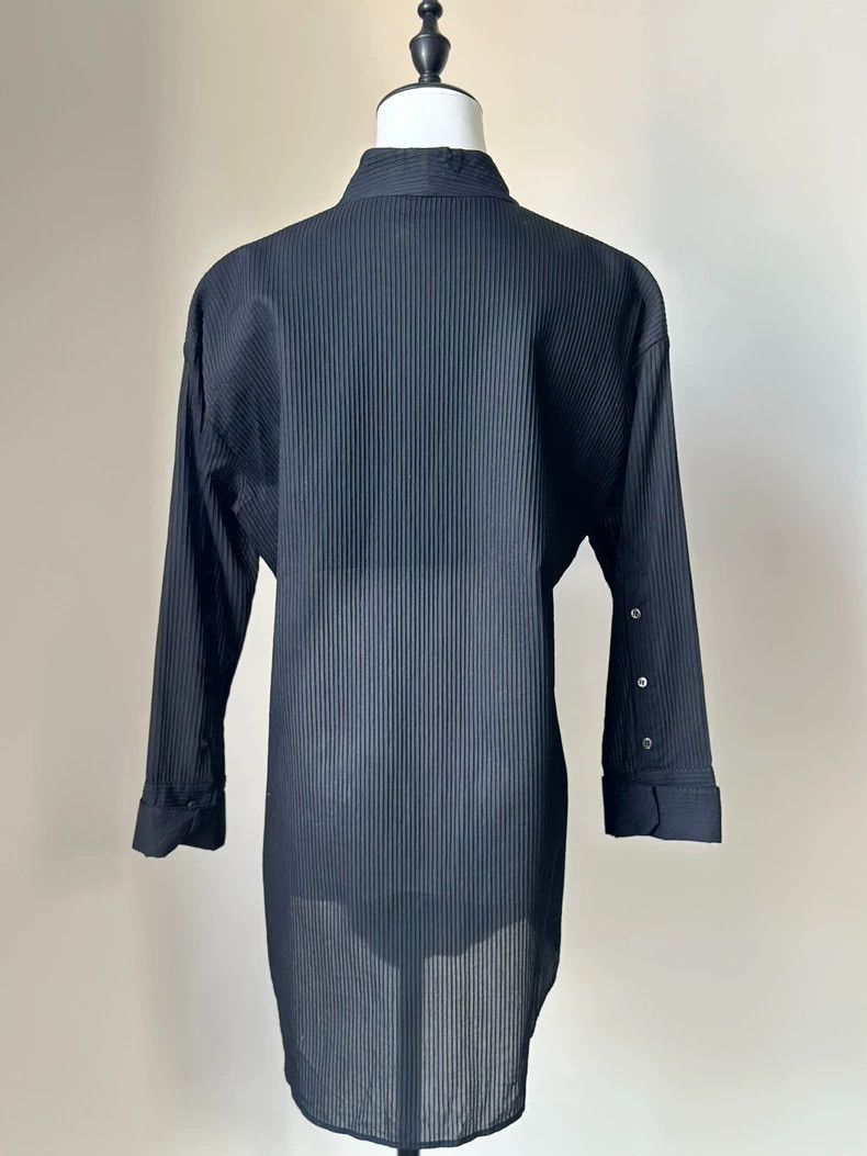 Helmut Lang Helmut Lang Black V-Neck Cotton Top- dmc Size US S / EU 44-46 / 1 - 4 Thumbnail