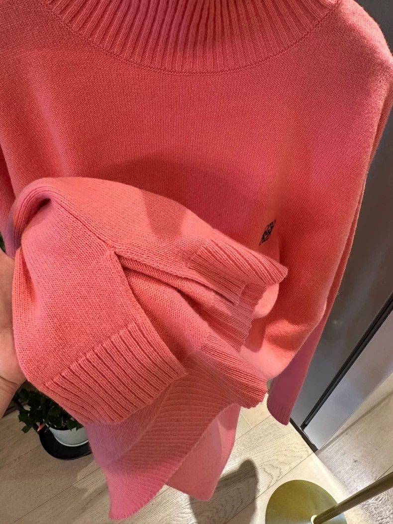 Loewe Loewe Coral Pink Logo Embroidered Turtleneck Sweater- dmc Size US M / EU 48-50 / 2 - 8 Thumbnail