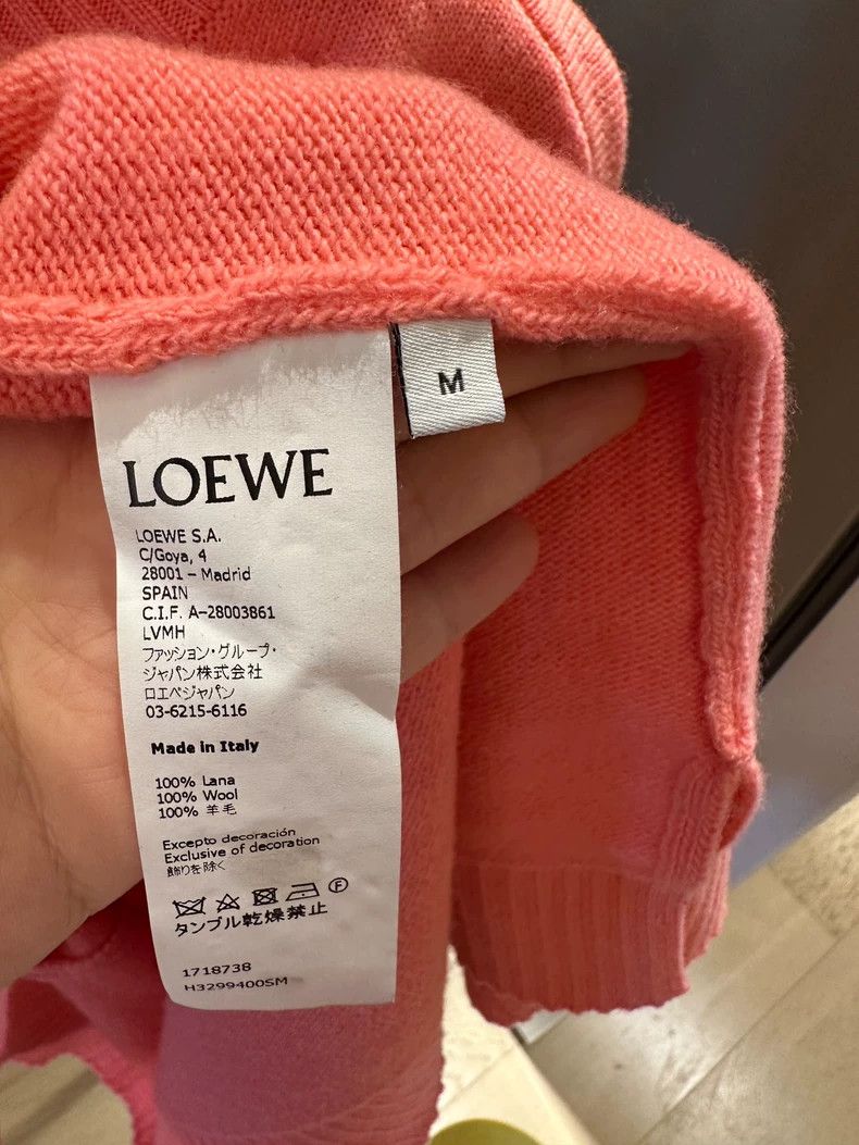 Loewe Loewe Coral Pink Logo Embroidered Turtleneck Sweater- dmc Size US M / EU 48-50 / 2 - 5 Thumbnail