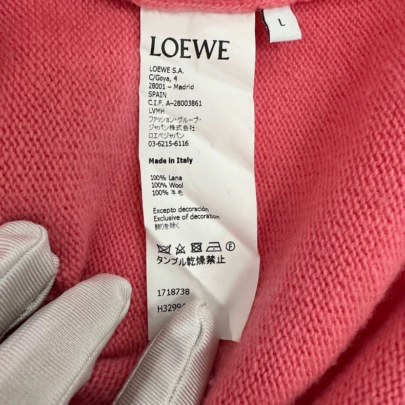 Loewe Loewe Coral Pink Embroidered Logo Turtleneck Sweater- dmc Size US L / EU 52-54 / 3 - 4 Thumbnail