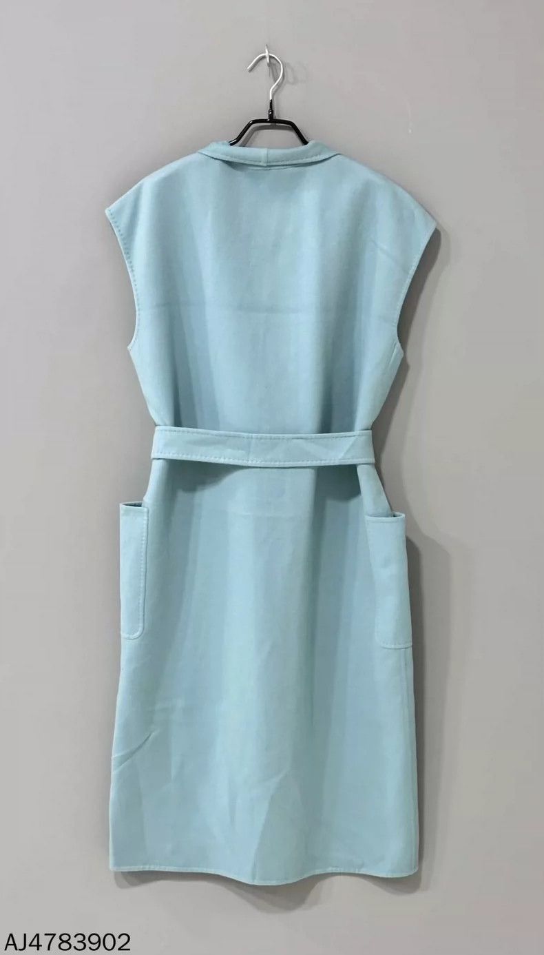 Vintage MaxMara Blue Wool Blend Sleeveless Coat- dmc Size US M / EU 48-50 / 2 - 3 Thumbnail
